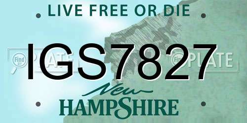 IGS7827 New Hampshire License Plate