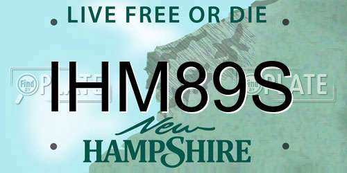 IHM89S New Hampshire License Plate