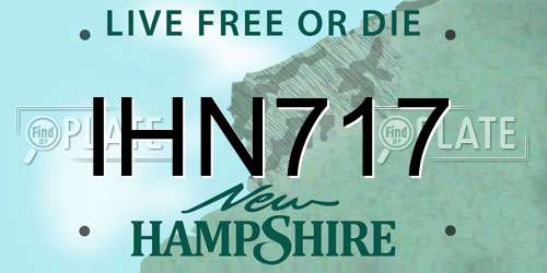 IHN717 New Hampshire License Plate