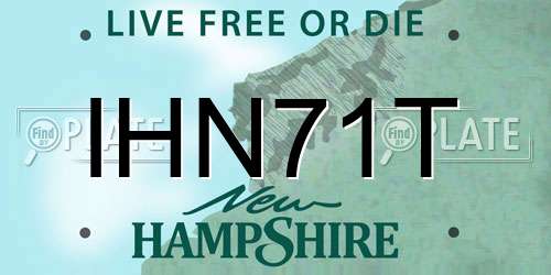 IHN71T New Hampshire License Plate