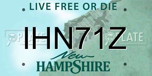 IHN71Z New Hampshire License Plate