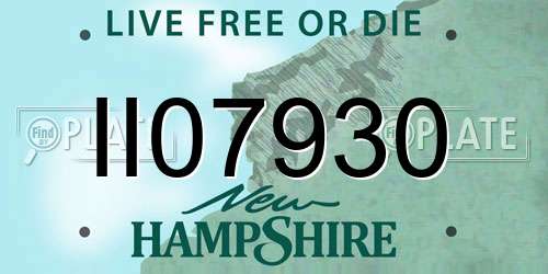II07930 New Hampshire License Plate