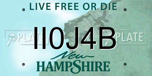 II0J4B New Hampshire License Plate