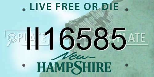 II16585 New Hampshire License Plate