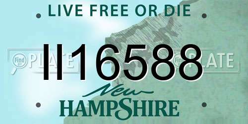II16588 New Hampshire License Plate