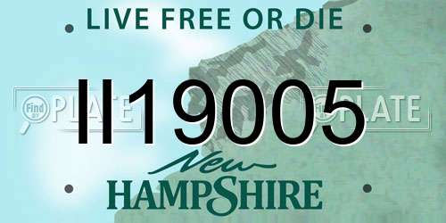 II19005 New Hampshire License Plate