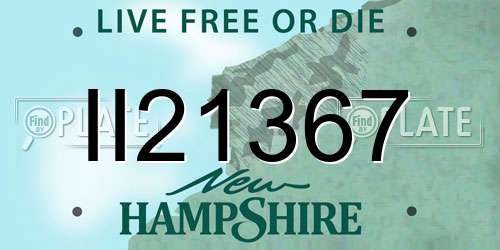II21367 New Hampshire License Plate
