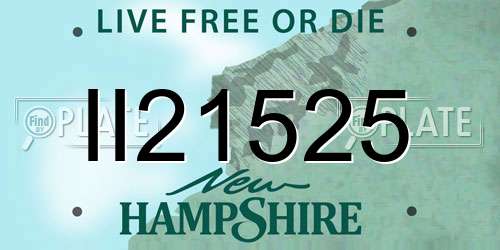 II21525 New Hampshire License Plate
