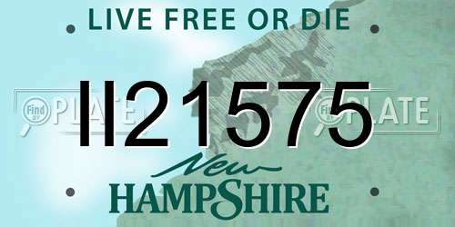 II21575 New Hampshire License Plate