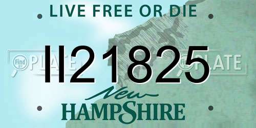 II21825 New Hampshire License Plate