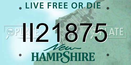 II21875 New Hampshire License Plate