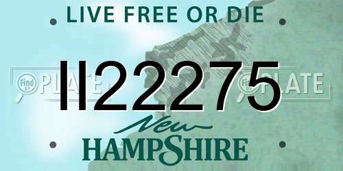 II22275 New Hampshire License Plate