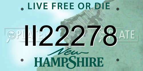 II22278 New Hampshire License Plate