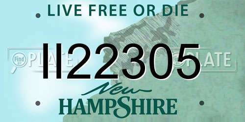 II22305 New Hampshire License Plate