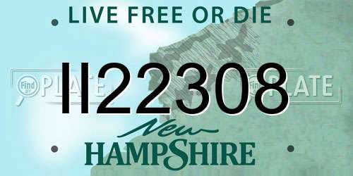 II22308 New Hampshire License Plate