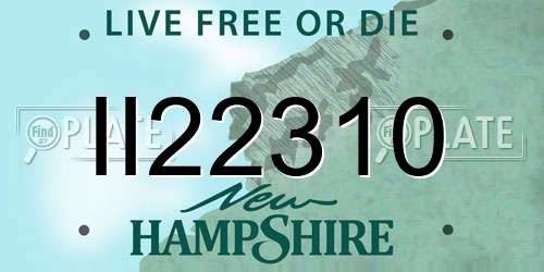II22310 New Hampshire License Plate