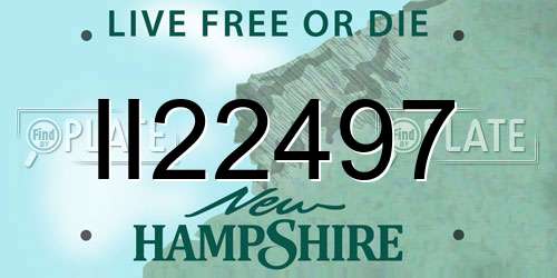 II22497 New Hampshire License Plate