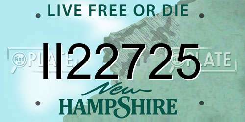 II22725 New Hampshire License Plate