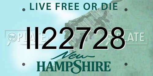 II22728 New Hampshire License Plate