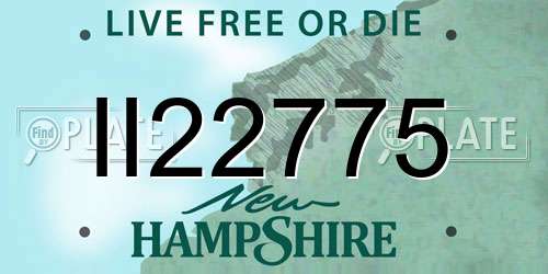 II22775 New Hampshire License Plate