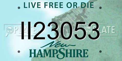 II23053 New Hampshire License Plate