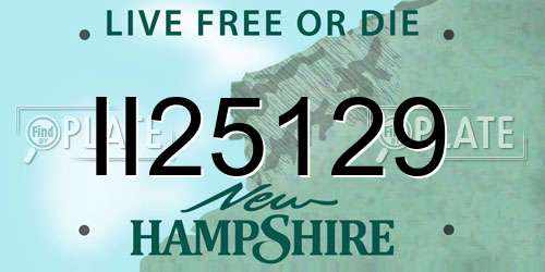 II25129 New Hampshire License Plate
