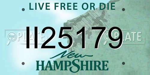 II25179 New Hampshire License Plate