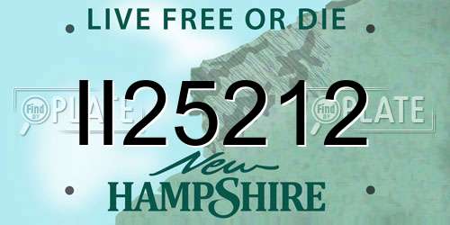 II25212 New Hampshire License Plate