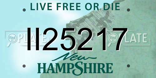 II25217 New Hampshire License Plate