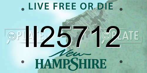 II25712 New Hampshire License Plate