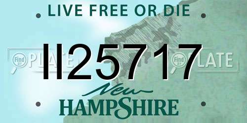 II25717 New Hampshire License Plate