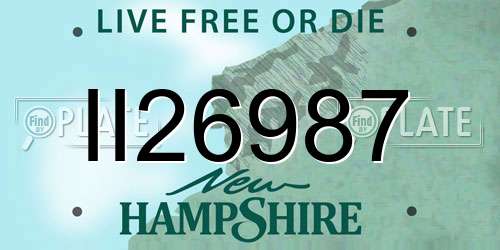 II26987 New Hampshire License Plate