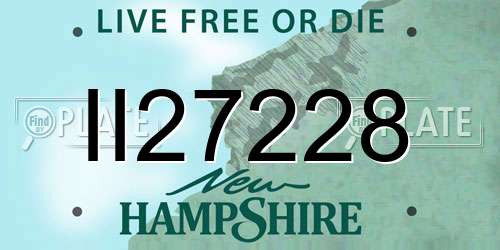 II27228 New Hampshire License Plate