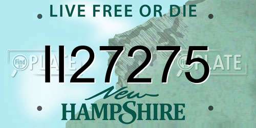 II27275 New Hampshire License Plate