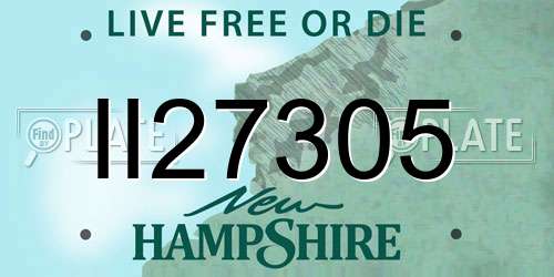 II27305 New Hampshire License Plate