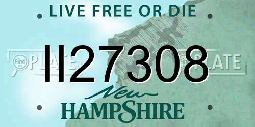II27308 New Hampshire License Plate