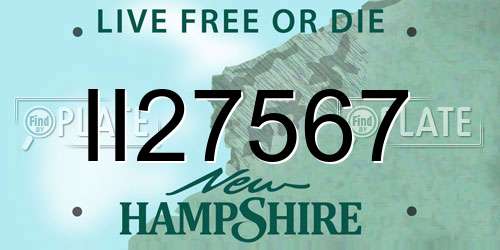 II27567 New Hampshire License Plate