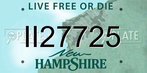 II27725 New Hampshire License Plate