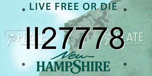 II27778 New Hampshire License Plate