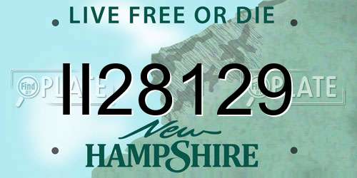 II28129 New Hampshire License Plate