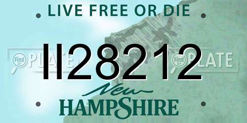 II28212 New Hampshire License Plate