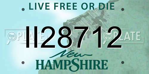 II28712 New Hampshire License Plate