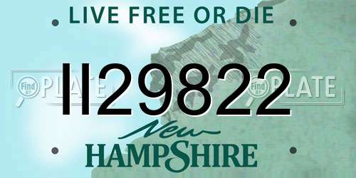 II29822 New Hampshire License Plate