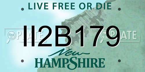 II2B179 New Hampshire License Plate