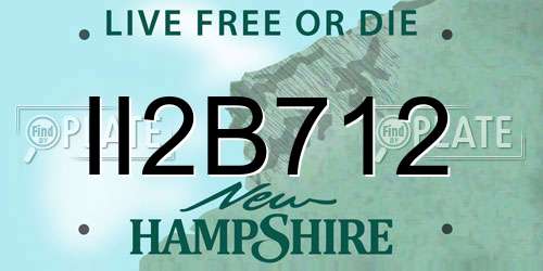 II2B712 New Hampshire License Plate
