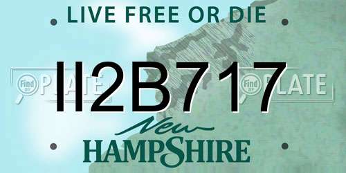II2B717 New Hampshire License Plate