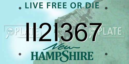 II2I367 New Hampshire License Plate