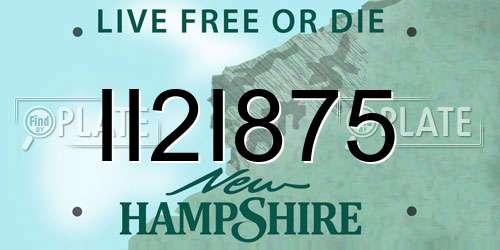 II2I875 New Hampshire License Plate
