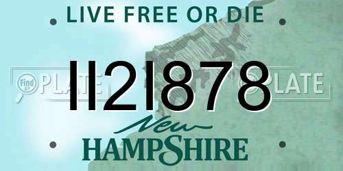 II2I878 New Hampshire License Plate