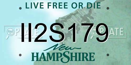 II2S179 New Hampshire License Plate